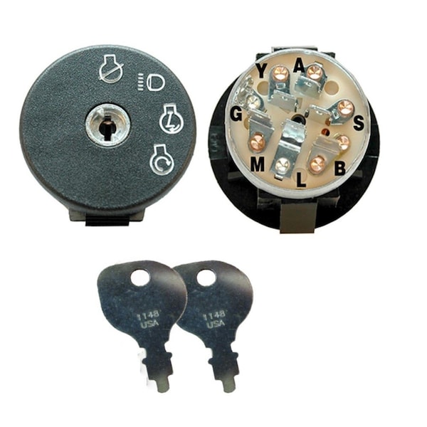 Aic Replacement Parts Igniton Switch & Keys Fits Ariens Gravely Zoom 2040 2044 2048 2148 2150 2250 430-406-KEYS - main